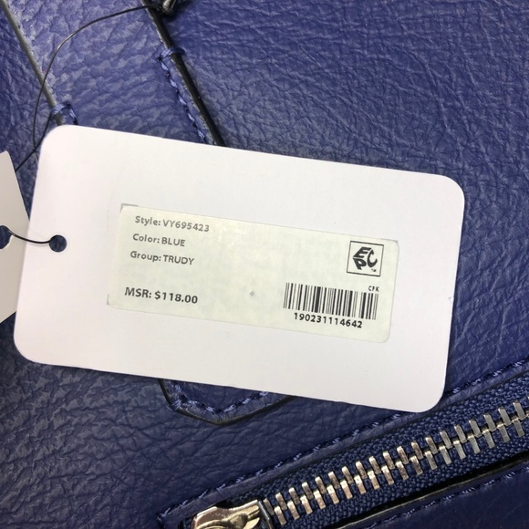 GUESS Womens Trudy Girlfriend Purse Dark Navy Blue - Picture 5 of 7